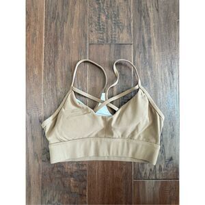 NVGTN Front Cross Tan Sports Bra Small
